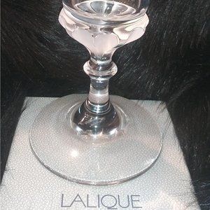 Lalique Trumpet Vase with Hearts (10 inches)